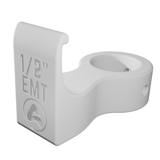 Vinyl Siding to Vertical Closed Pipe Clips for EMT