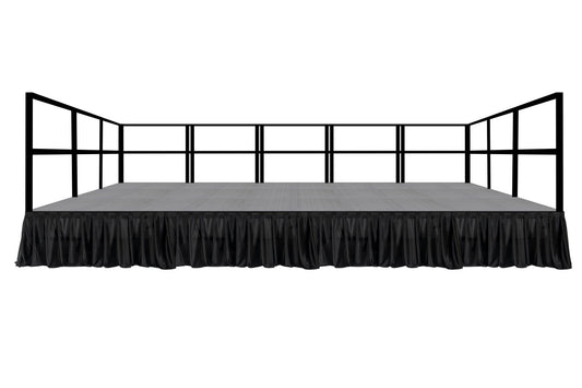 MyStage 12'x24' Portable Stage with Railling and Skirts