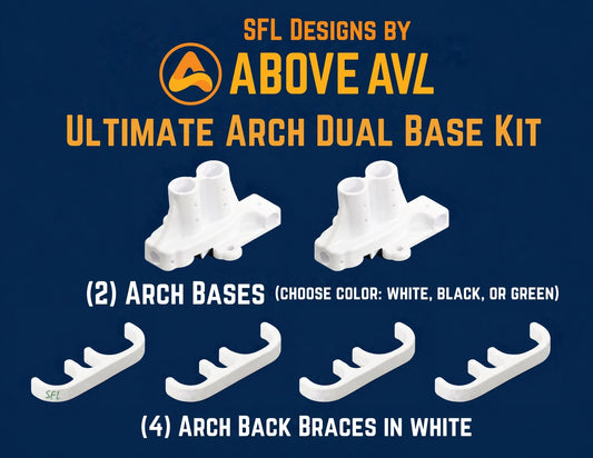 Full Kit: Ultimate Arch Base with 4 White Braces (Dual and Triple)
