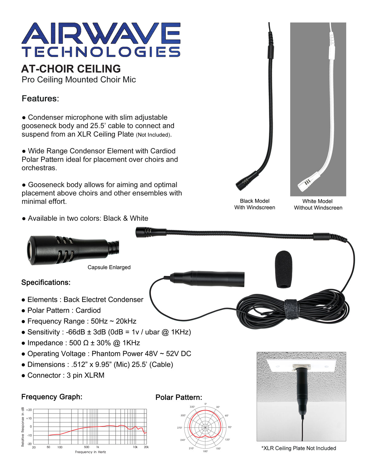 AT-CEILING CHOIR-C (BLACK or WHITE)