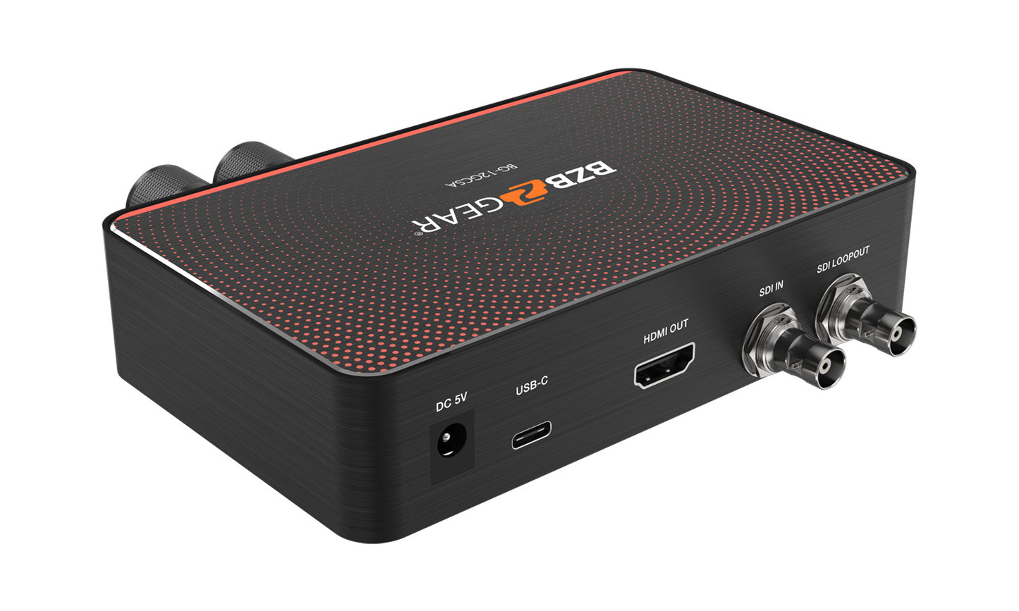 12GCSA: USB-C 12G-SDI Video Capture Card Box with Scaler/HDM/SDI Loop Out and Audio
