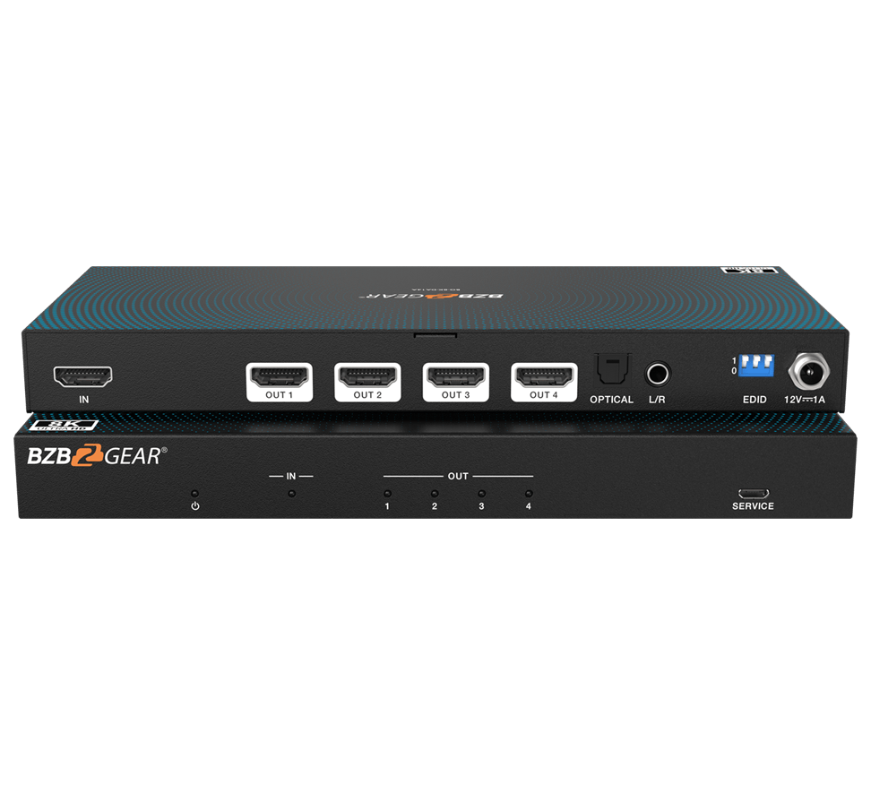 8K HDMI Splitter with Auto Downscalling/Audio De-embedder