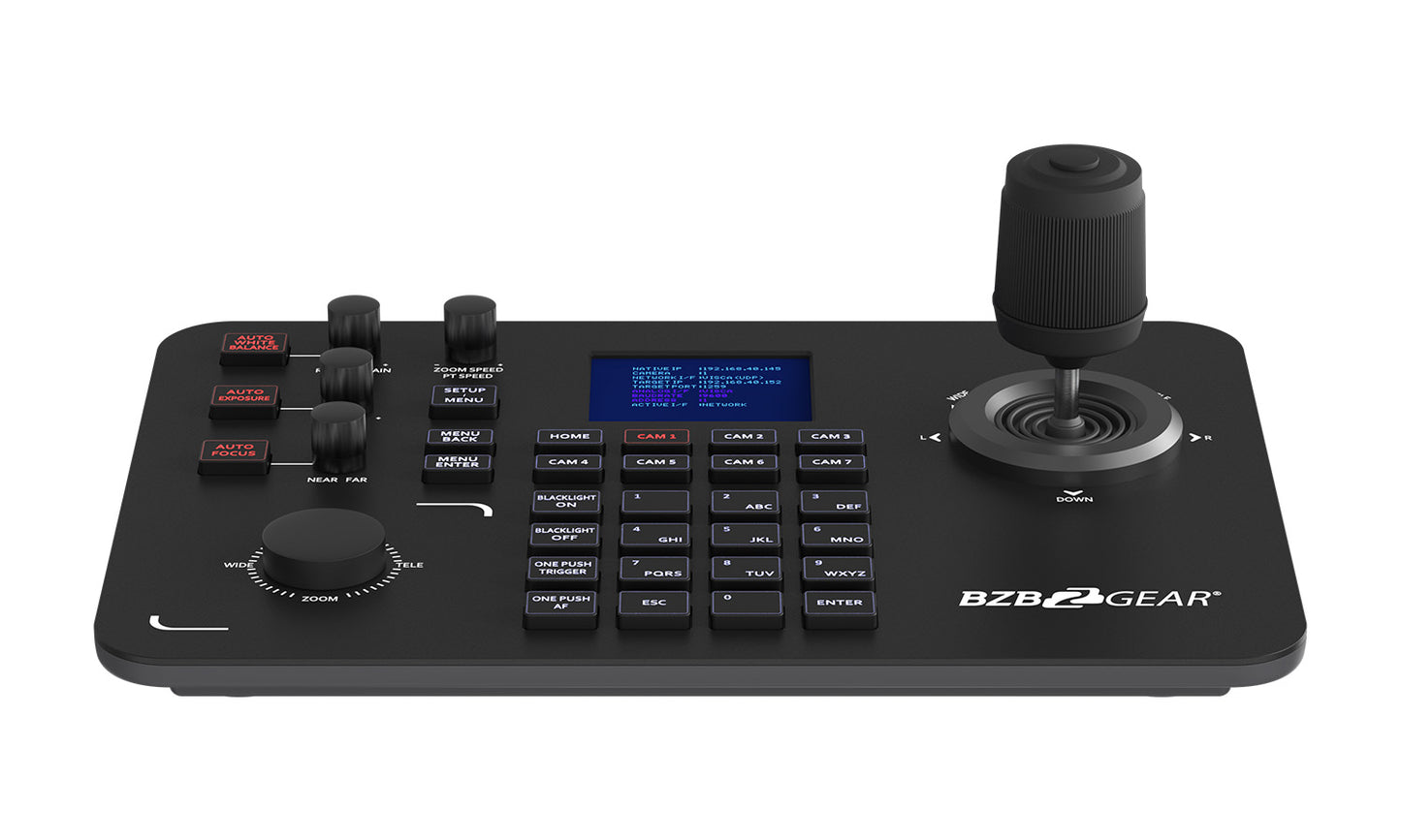 Commander: Universal Advanced Serial and IP PTZ Joystick Controller with POE(IP/RS-232/422/485)