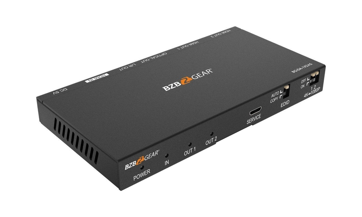 4K UHD HDMI Splitter with Downscaler with Digital and Analog Audio Output