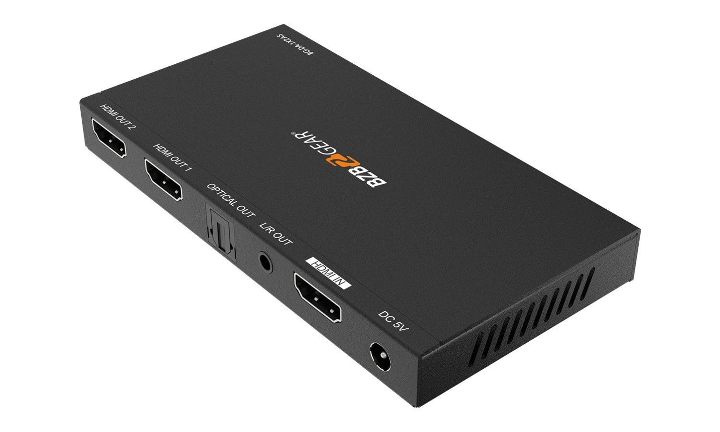 4K UHD HDMI Splitter with Downscaler with Digital and Analog Audio Output