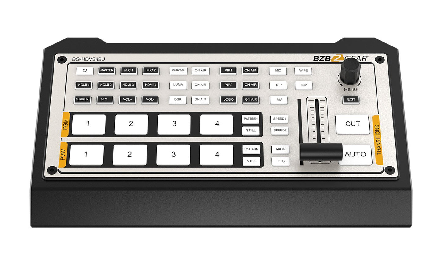 HDVS42U: 4-Channel 1080P FHD HDMI Live Streaming Switcher Mixer with HDMI/USB-C Output