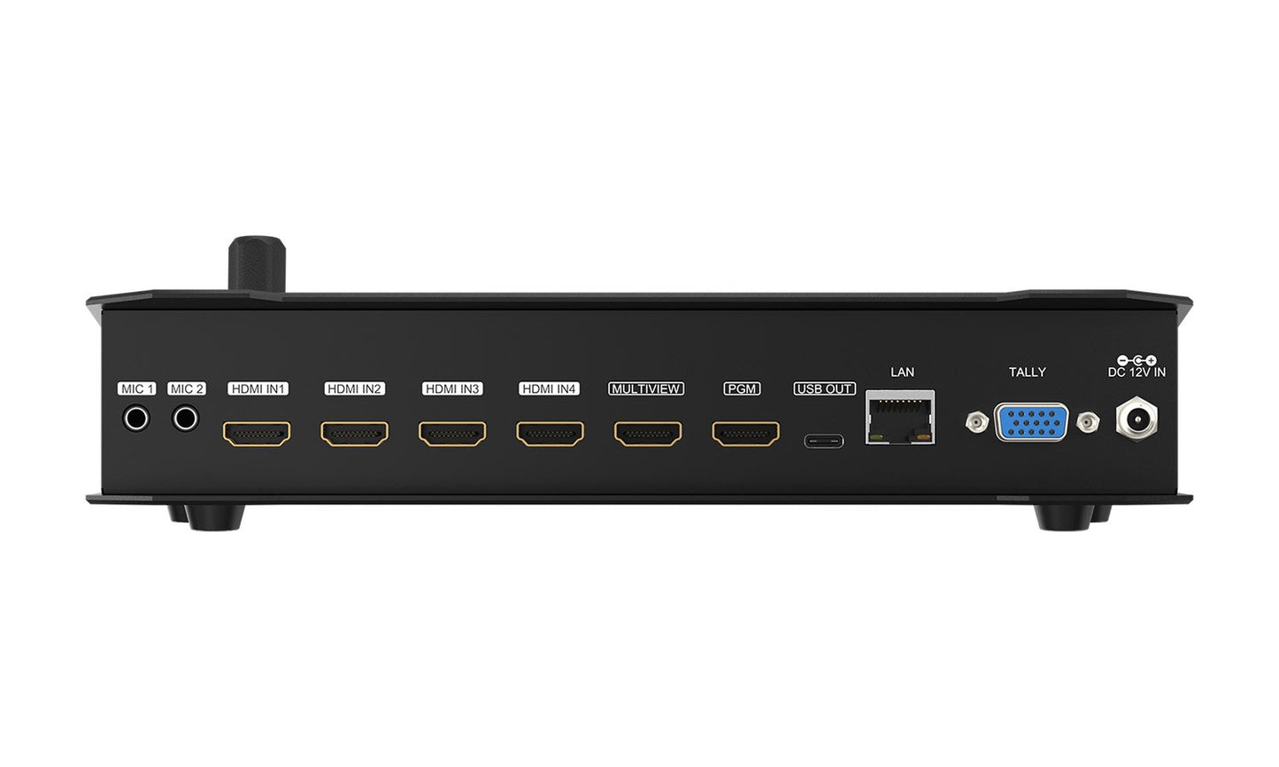HDVS42U: 4-Channel 1080P FHD HDMI Live Streaming Switcher Mixer with HDMI/USB-C Output
