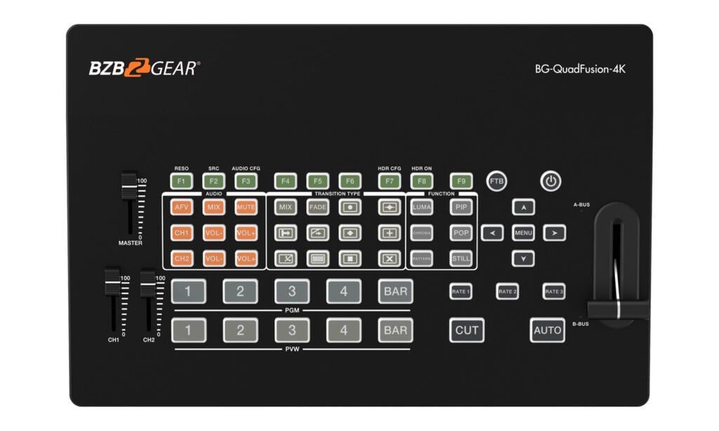 4-Channel 4K UHD Live Streaming HDMI/DP Switcher Mixer with PIP and USB 3.0 Capture Card