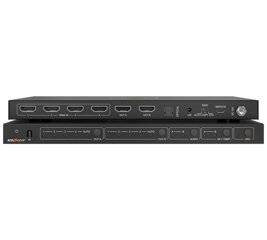 4x2 4K UHD HDMI Matrix Switcher with Audio/Downscaling Support