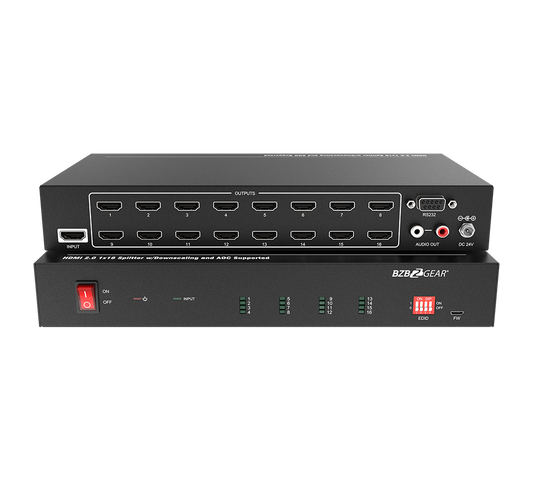 UHD-DA1X16: 4K UHD HDMI Splitter/Distribution Amplifier with Downscaling and AOC Cable Support