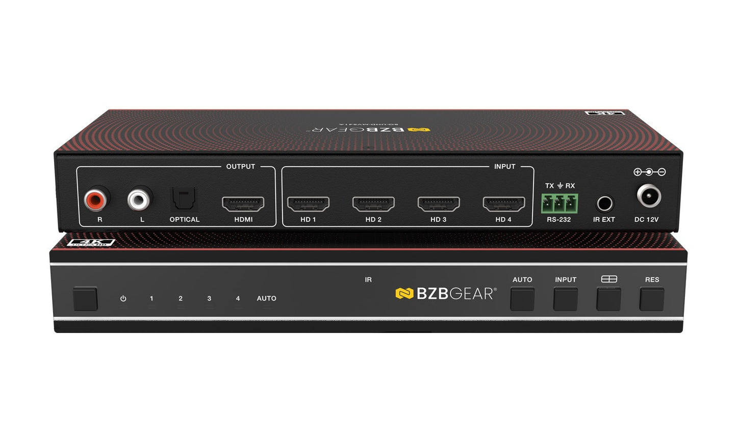 UHD-MVS42MA: 4K UHD HDMI Seamless Switcher/Quad MultiViewer with Audio De-embedder