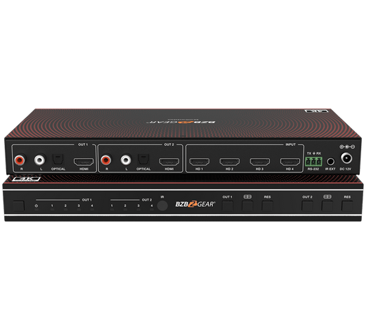 UHD-MVS42MA: 4K UHD HDMI Seamless Switcher/Quad MultiViewer with Audio De-embedder