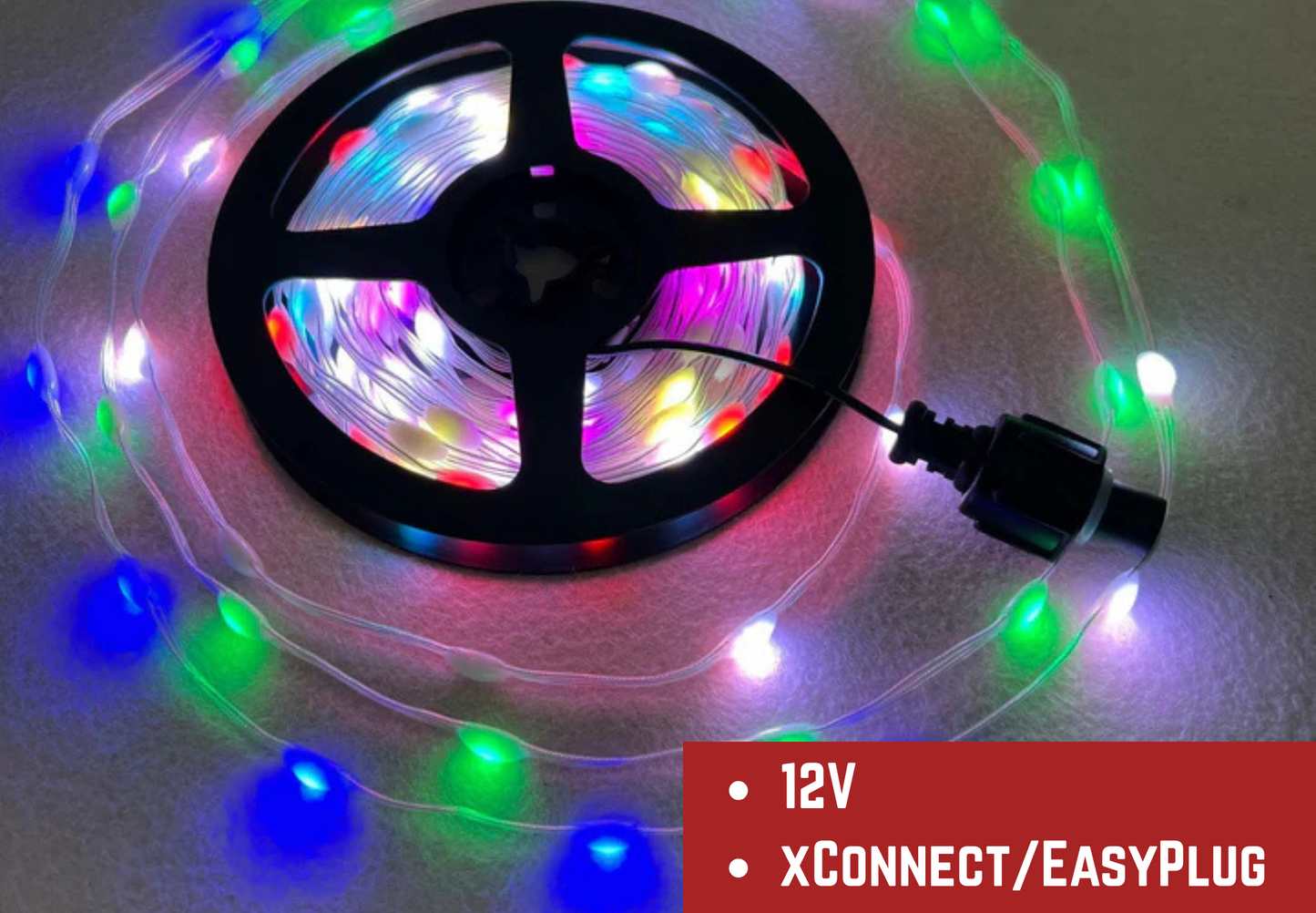 Pebble Lights - 12v, 2" Spacing, 100ct xConnect