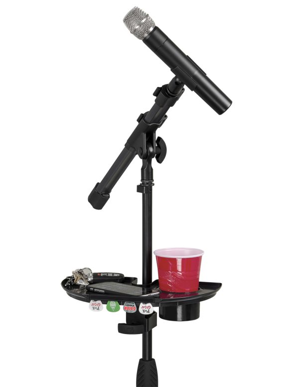 Mic Stand Accessory Tray With Drink Holder