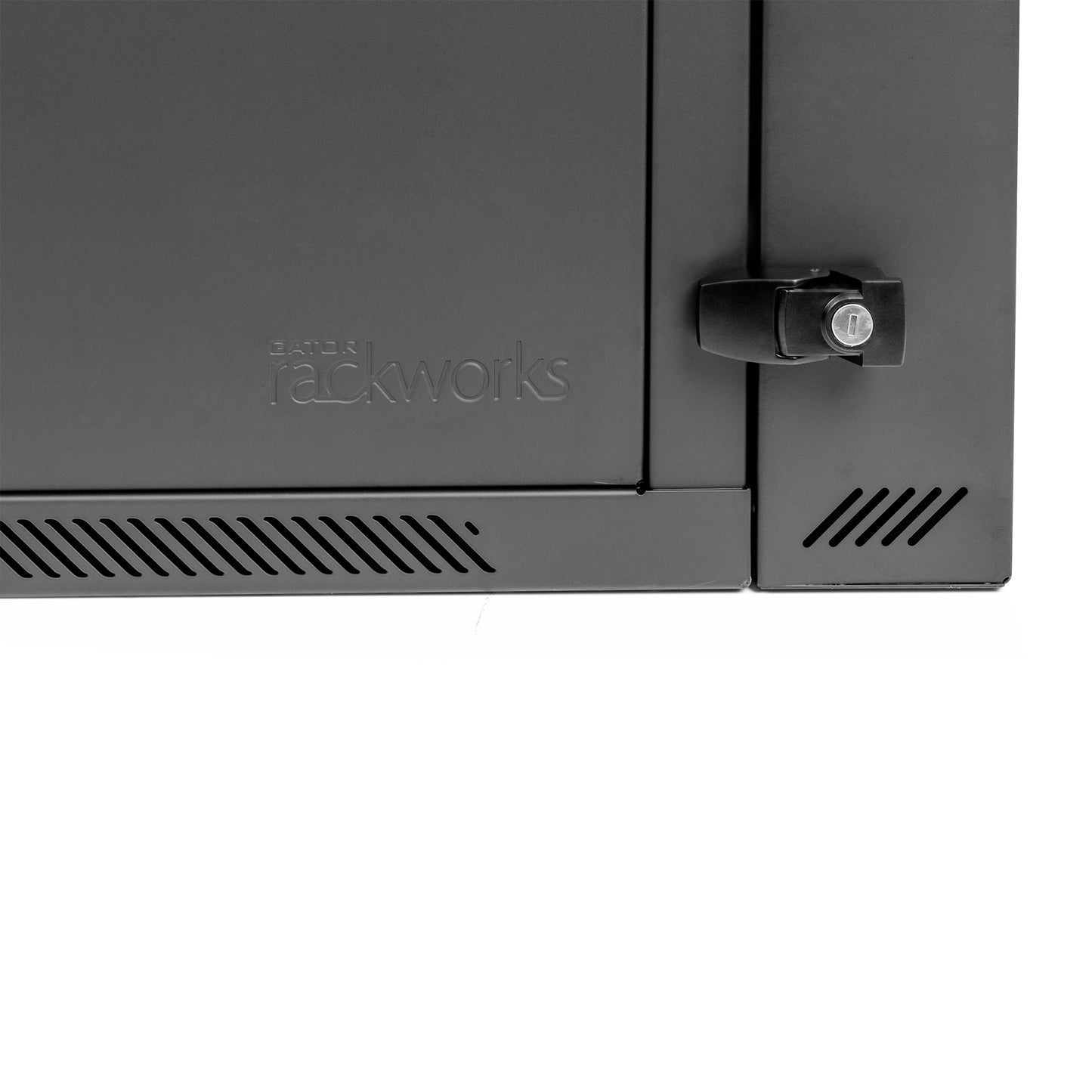 9U, 21" Deep Sectional Wall Rack, Steel Door