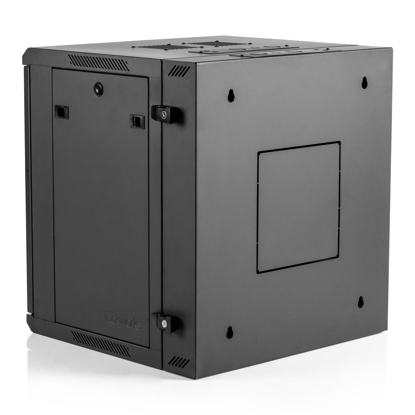 12U 21" Deep Sectional Wall Rack, Steel Door