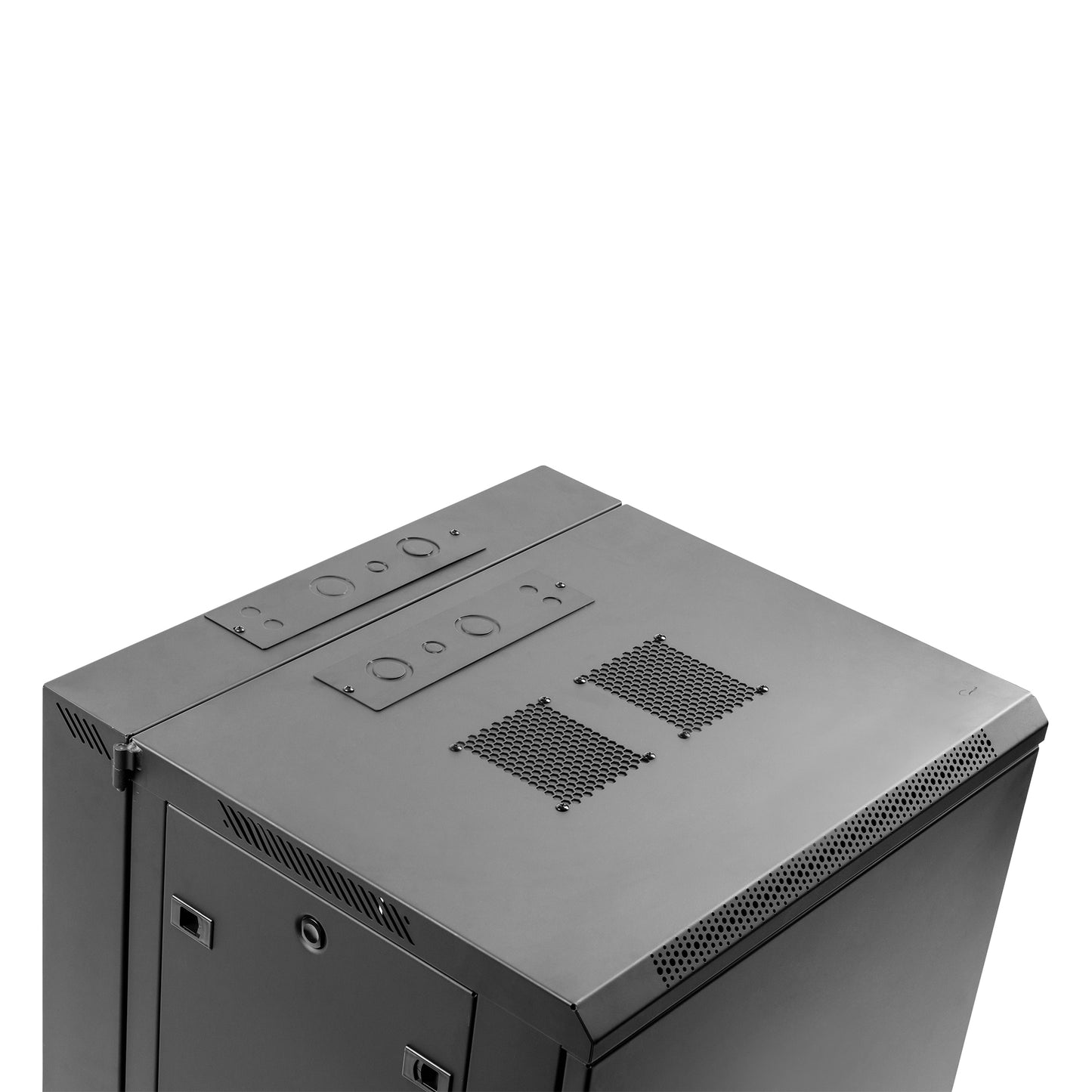 12U 21" Deep Sectional Wall Rack, Steel Door