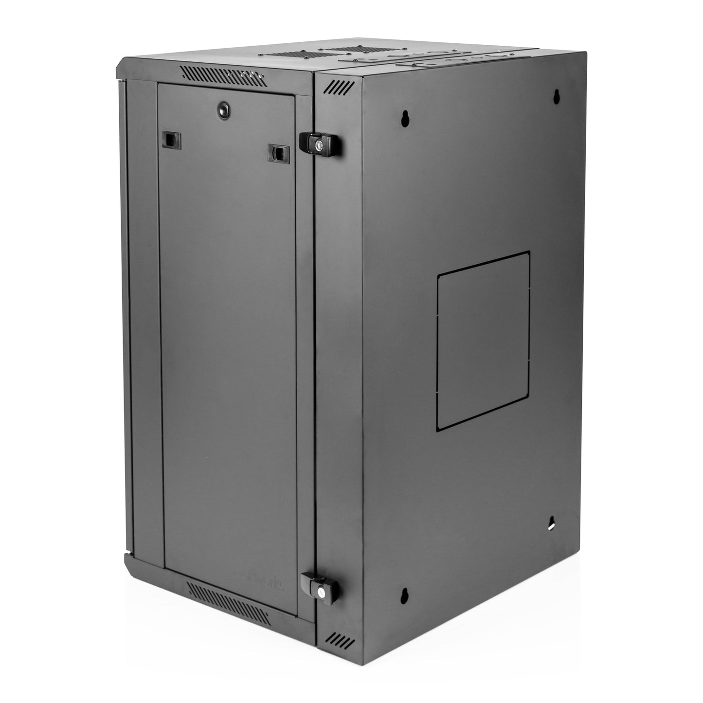 18U, 21" Deep Sectional Wall Rack, Vented Glass Door