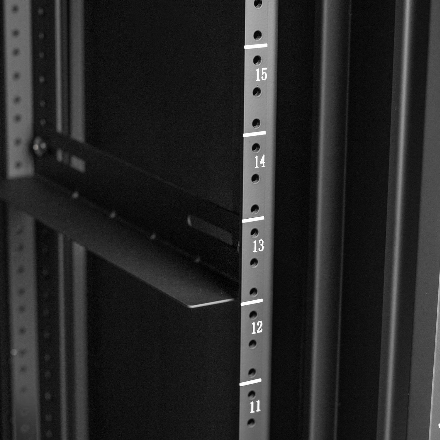 18U, 21" Deep Sectional Wall Rack, Vented Glass Door