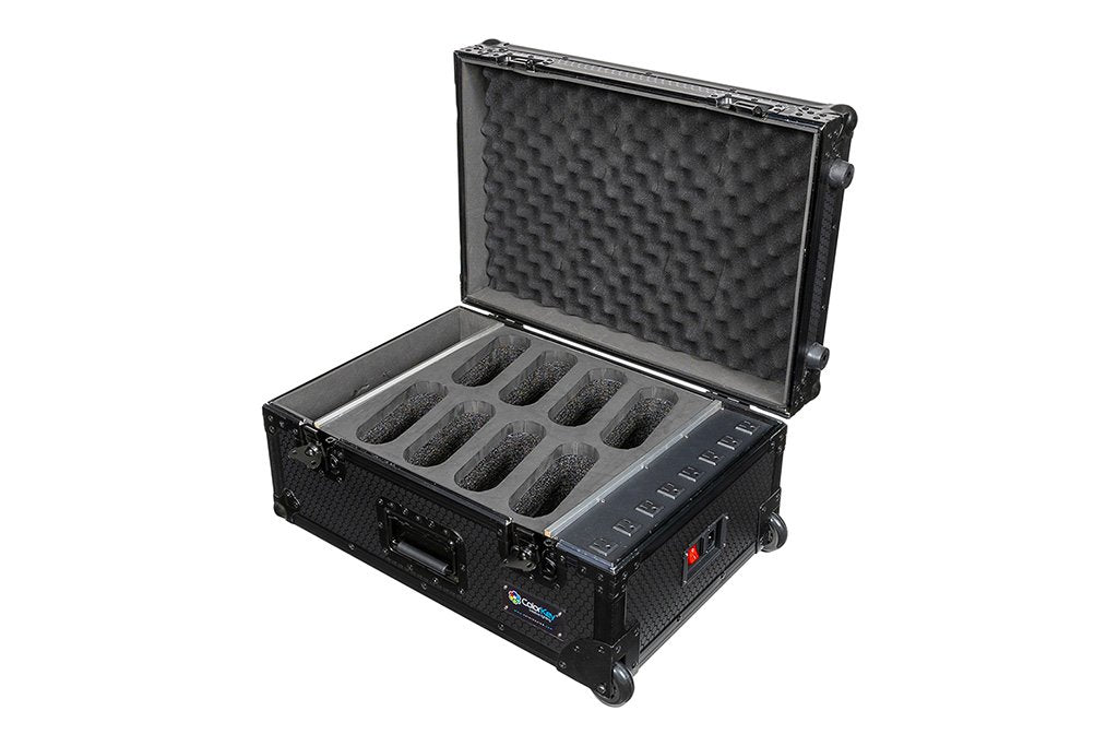 8-pc Charging Road Case Trolley for MobilePar HEX 5 (All Black)