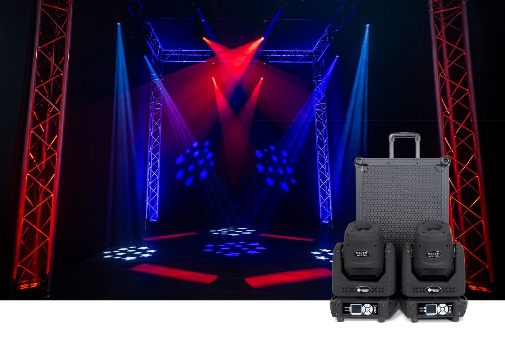 Mover Spot 150
2-Pack Bundle w/ Flight Case Trolley