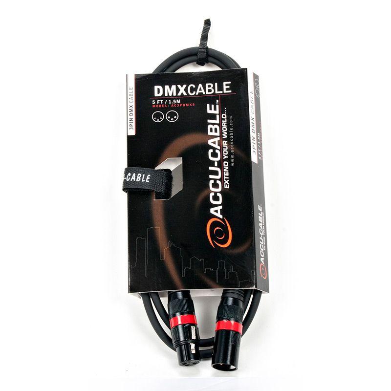 Accu-Cable 5ft 3-Pin DMX Cable - AC3PDMX5