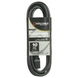 Accu-Cable 10ft AC Power Cable (16 AWG, Black) - EC-163-10