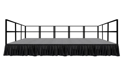MyStage  12'x28' Portable Stage with Railings and Skirts