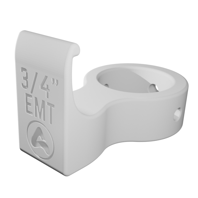 Vinyl Siding to Vertical Closed Pipe Clips for EMT