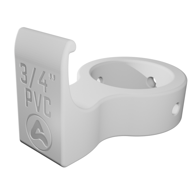 Vinyl Siding to Vertical Closed Pipe Clips for PVC