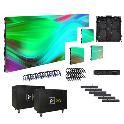 18x Optic-ER2 w/ Processor, Rigging Bars, and Cases - LED video wall package