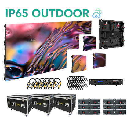 Vizra-3IP 10-FT X 5-FT 3.9MM IP65 Outdoor LED Video Wall System Package (NovaStar)