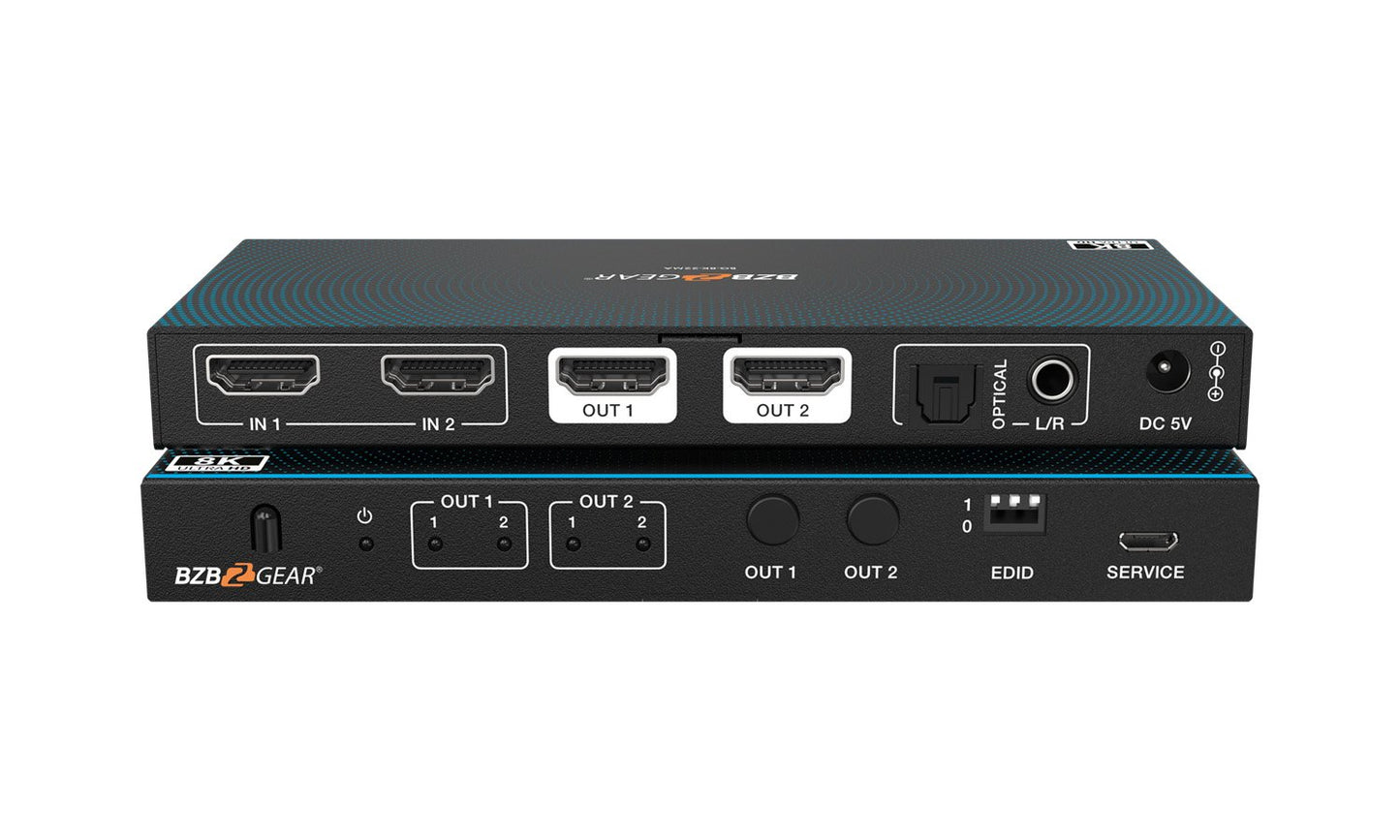 8K HDMI Matrix Switcher with Auto Downscaling/Audio De-embedder