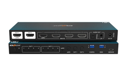 8K HDMI Matrix Switcher with Auto Downscaling/Audio De-embedder