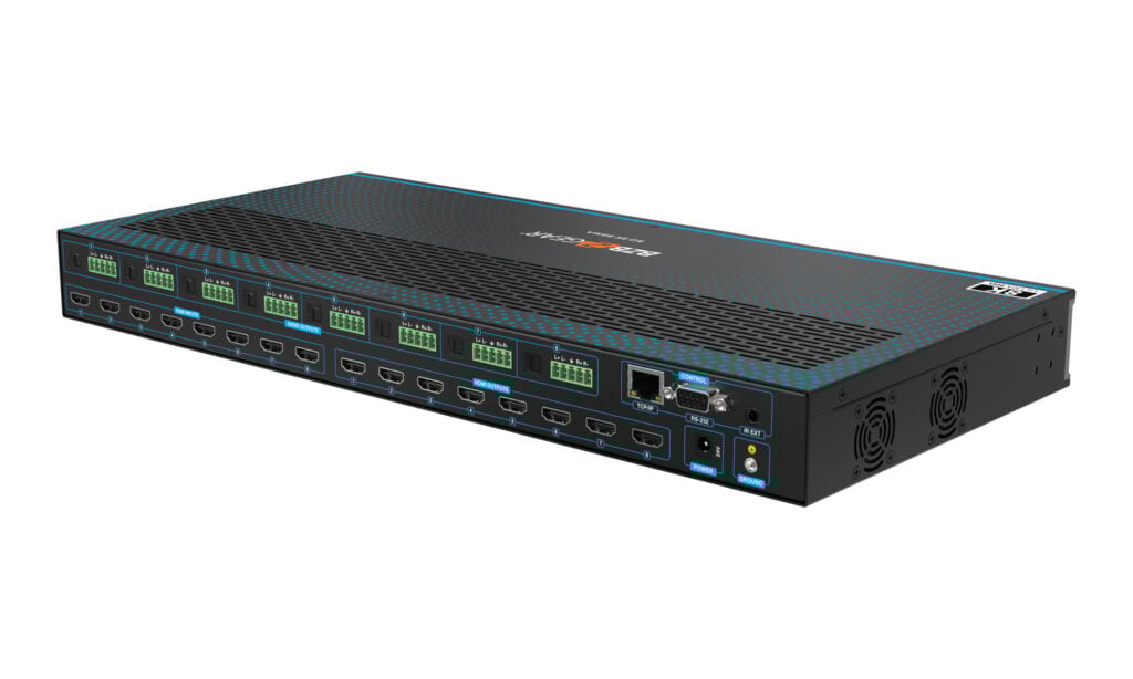8K HDMI Matrix Switcher with Auto Downscaling/Audio De-embedder