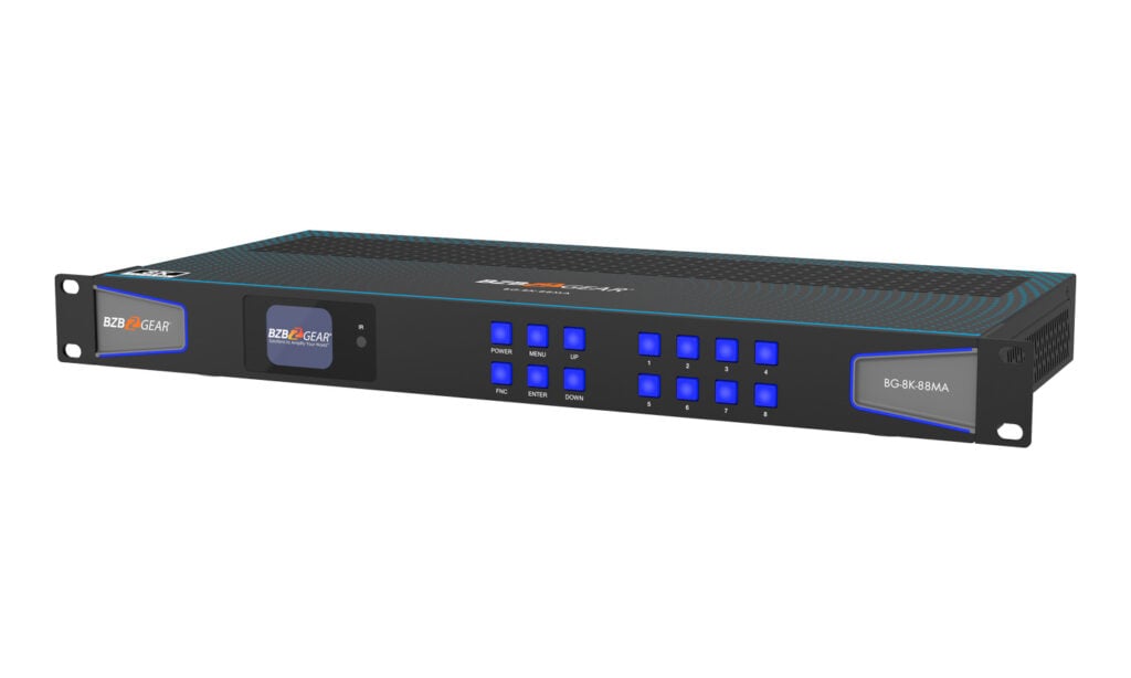 8K HDMI Matrix Switcher with Auto Downscaling/Audio De-embedder