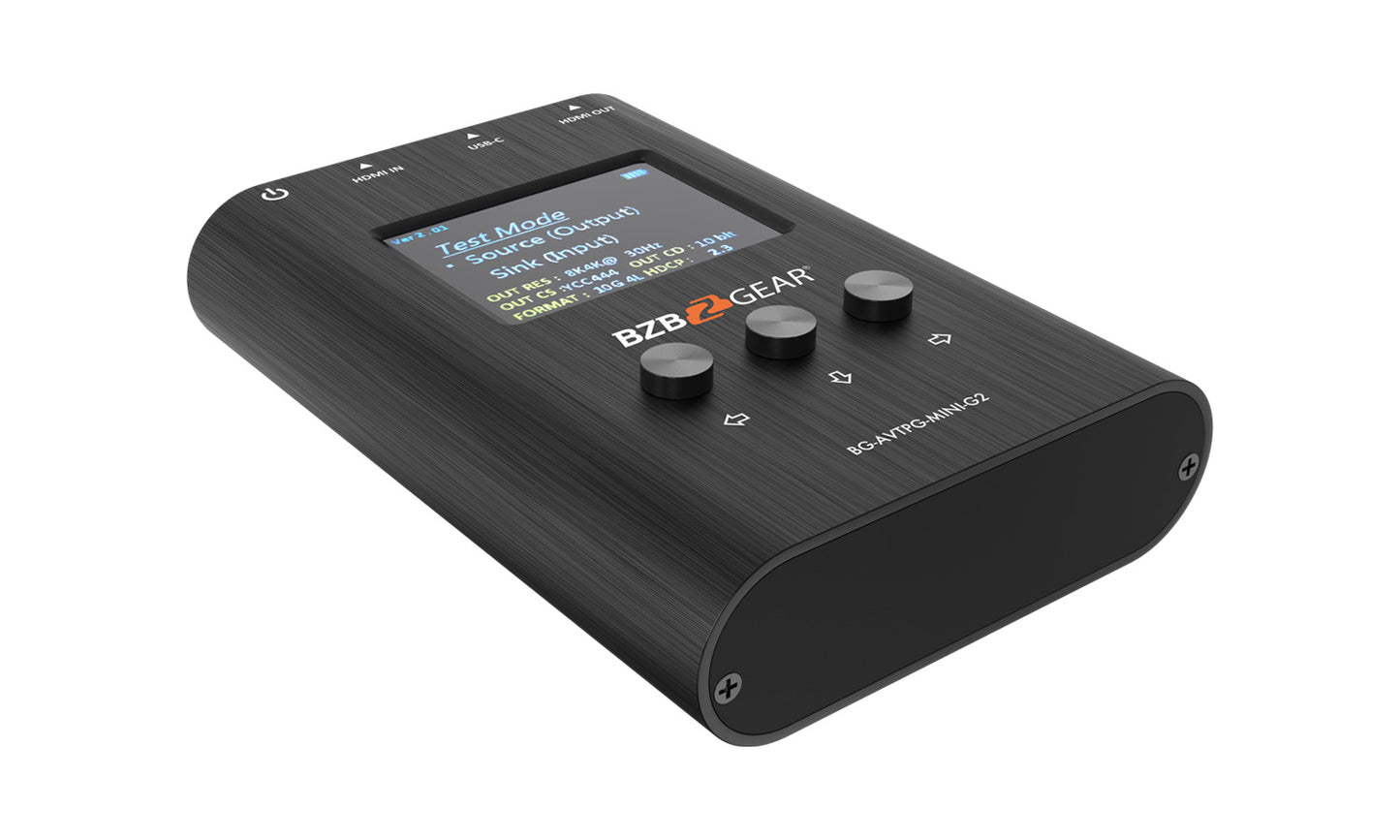 AVTPG-MINI-G2: 8K/4K/1080P HDMI 2.1 48Gpbs Portable Signal Test Generator and Analyzer