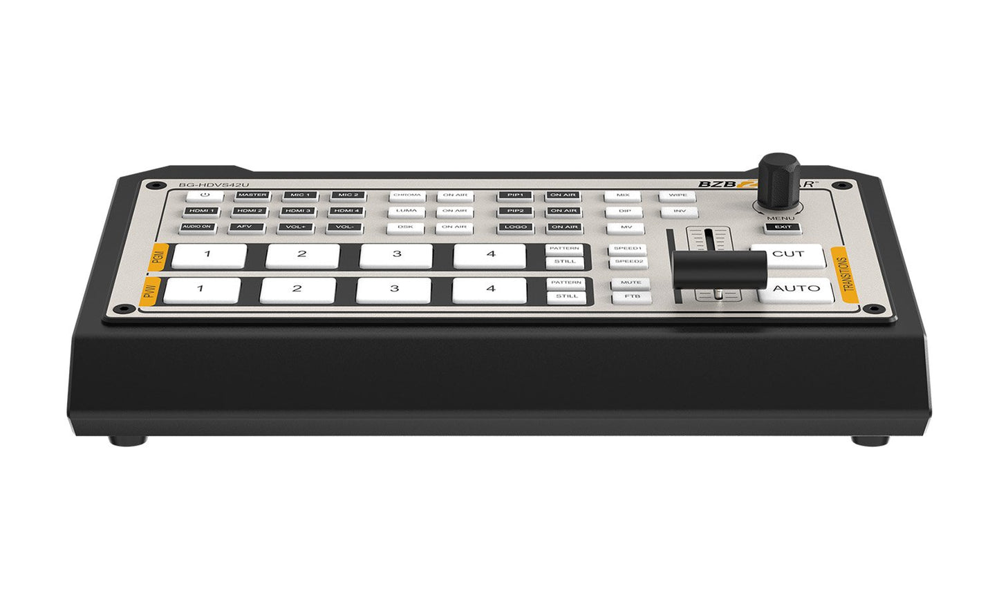 HDVS42U: 4-Channel 1080P FHD HDMI Live Streaming Switcher Mixer with HDMI/USB-C Output