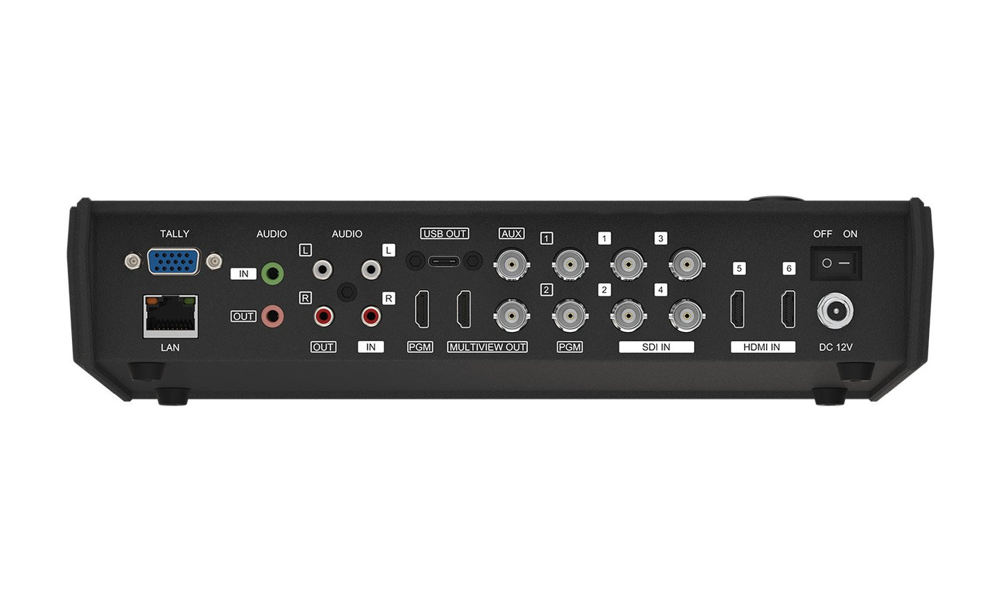 MFVS61-G2: 6-Channel 1080P FHD SDI/HDMI Live Streaming Multi-Format Video Switcher Mixer with PIP/USB 3.0 Capture Card