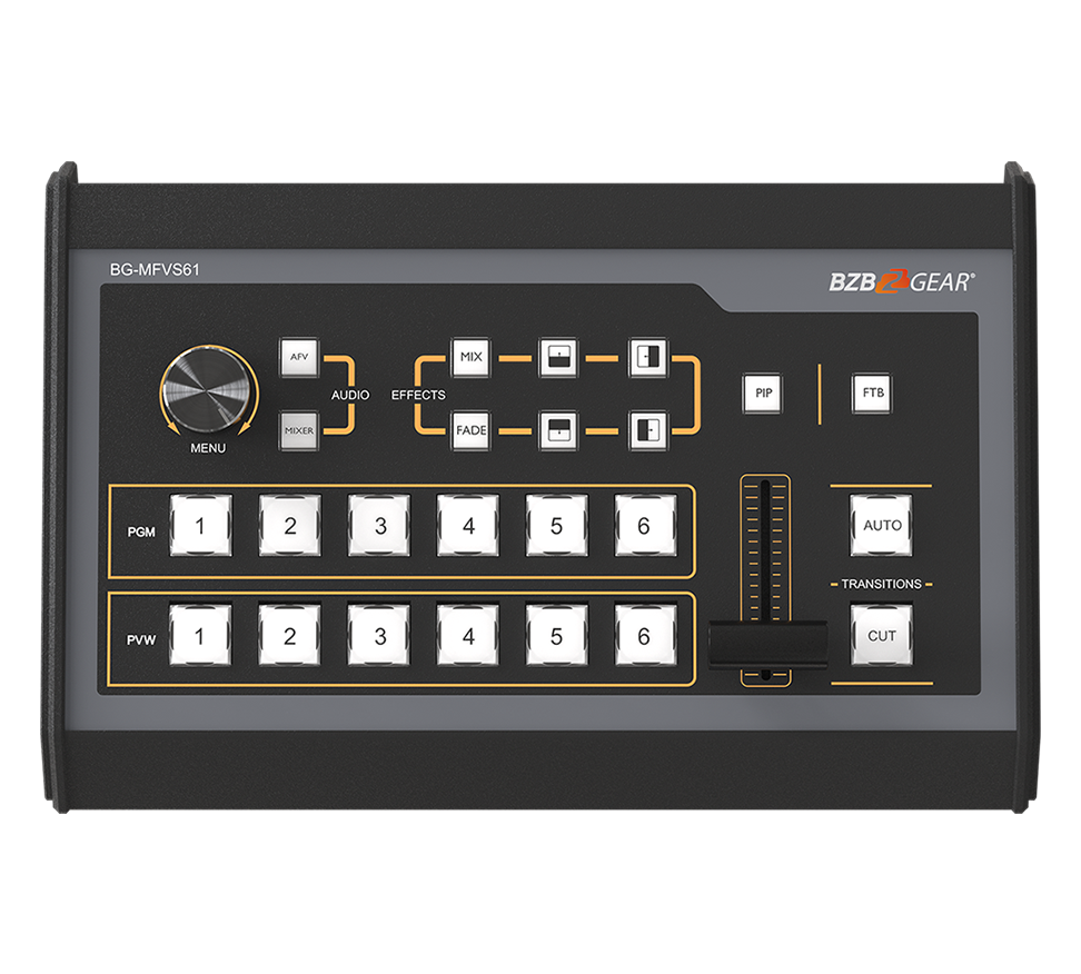 MFVS61-G2: 6-Channel 1080P FHD SDI/HDMI Live Streaming Multi-Format Video Switcher Mixer with PIP/USB 3.0 Capture Card