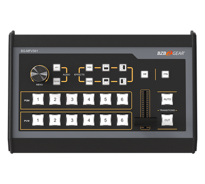 MFVS61-G2: 6-Channel 1080P FHD SDI/HDMI Live Streaming Multi-Format Video Switcher Mixer with PIP/USB 3.0 Capture Card