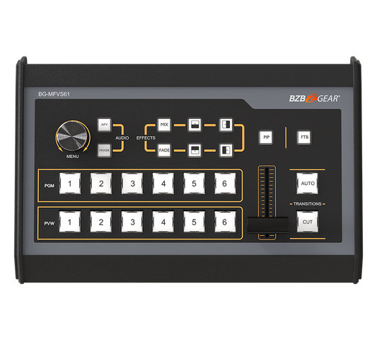 MFVS61-G2: 6-Channel 1080P FHD SDI/HDMI Live Streaming Multi-Format Video Switcher Mixer with PIP/USB 3.0 Capture Card
