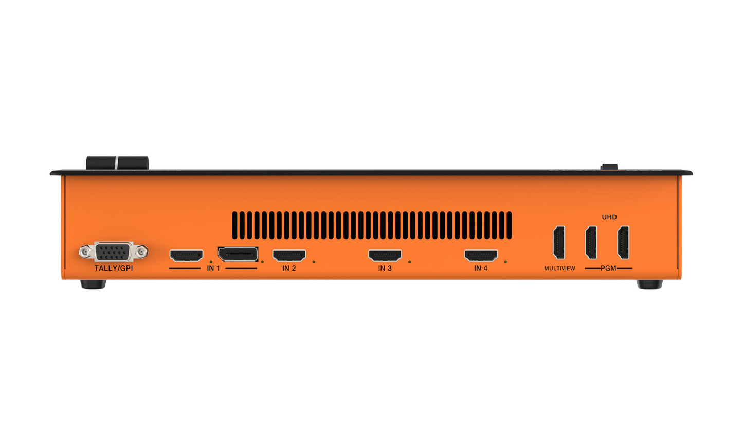4-Channel 4K UHD Live Streaming HDMI/DP Switcher Mixer with PIP and USB 3.0 Capture Card