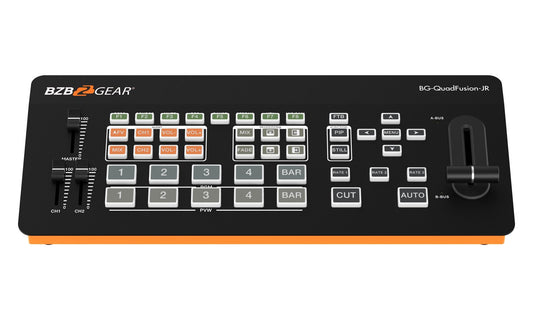 QuadFusion-JR: 4-Channel 1080P FHD Live Streaming HDMI/DP Switcher Mixer with PIP and USB 3.0 Capture Card