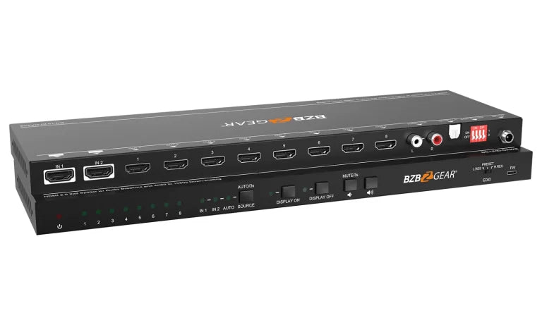 2x8 4K UHD HDMI Splitter/Distribution Amplifier with CEC Support
