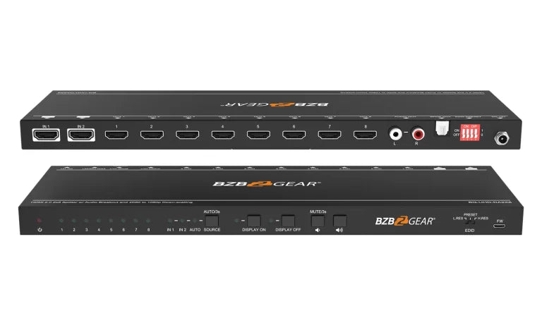 2x8 4K UHD HDMI Splitter/Distribution Amplifier with CEC Support