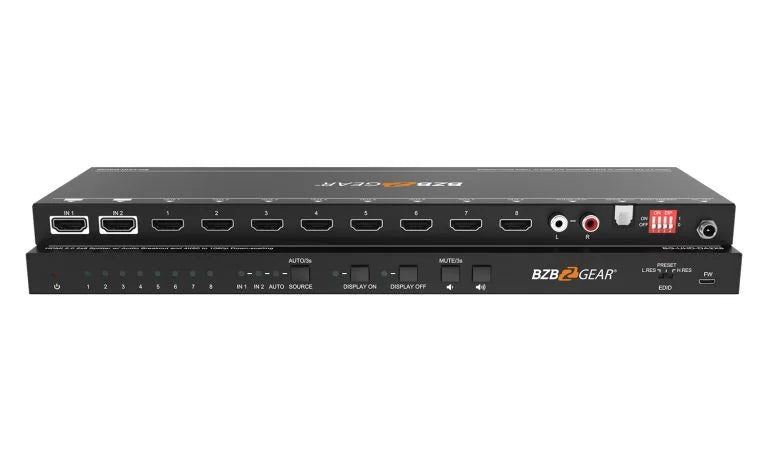 2x8 4K UHD HDMI Splitter/Distribution Amplifier with CEC Support