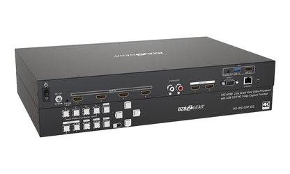 4x2 4K UHD Seamless Switcher/Scaler/MultiViewer with Audio De-embedder and Built-in USB Capture Card