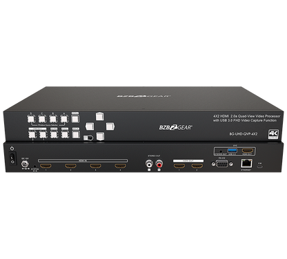 4x2 4K UHD Seamless Switcher/Scaler/MultiViewer with Audio De-embedder and Built-in USB Capture Card