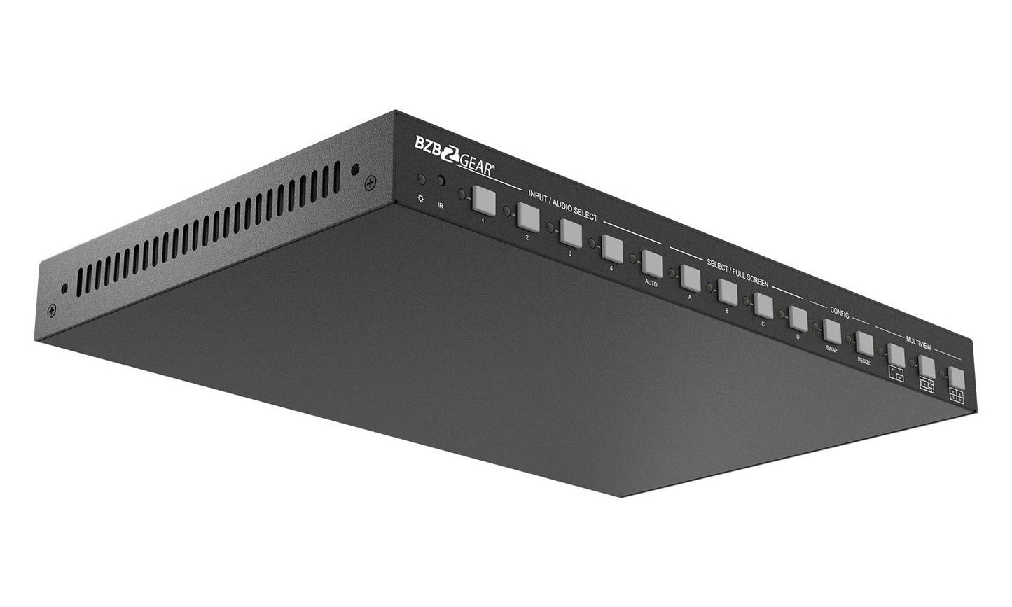 UMV-HA41: 4x1 4K UHD HDMI Seamless Switcher/Scaler/MultiViewer with IP/RS-232/Audio De-embedding